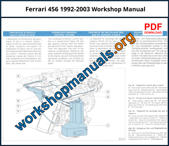 Ferrari 456 1992-2003 Workshop Manual