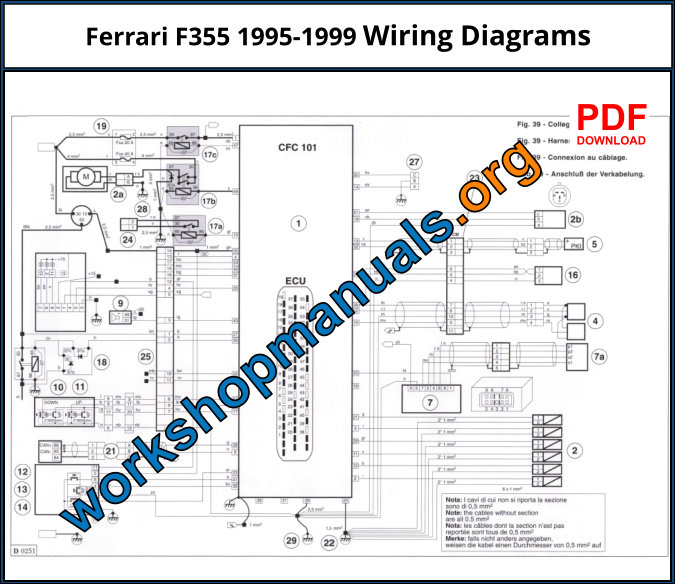 Ferrari F355 1995-1999 Wiring Diagrams