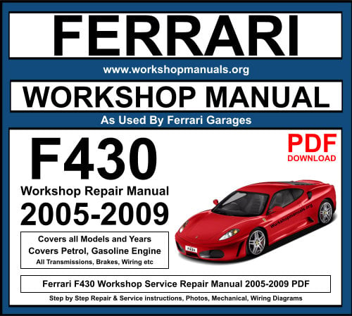 Ferrari F430 2005-2009 Workshop Service Repair Manual Download PDF