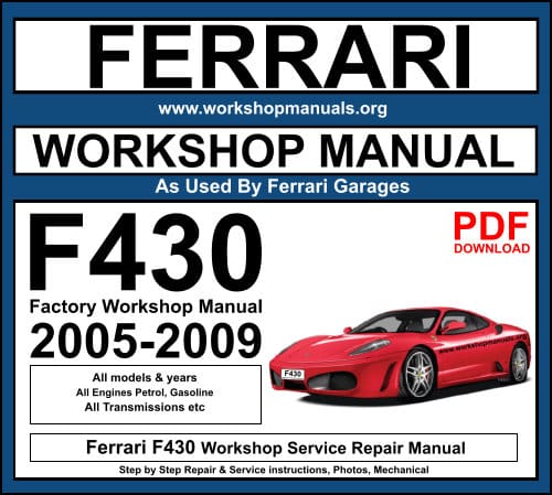 Ferrari F430 Workshop Repair Manual Download PDF