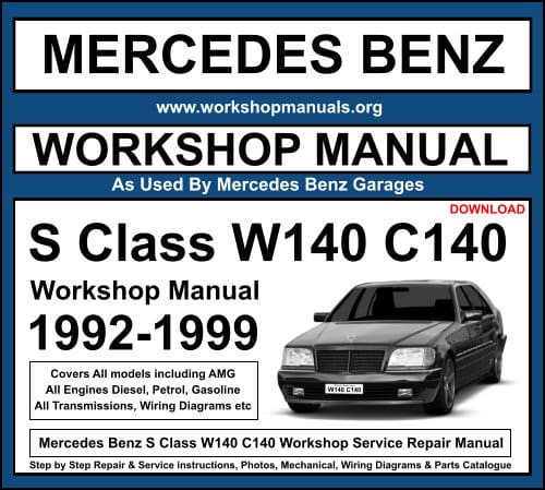 Mercedes Benz S Class W140 C140 Workshop Service Repair Manual