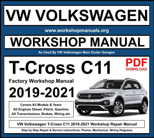 VW Volkswagen T-Cross C11 2019-2021 Workshop Repair Manual