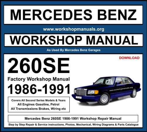 Mercedes 280SE Workshop Repair Manual Download