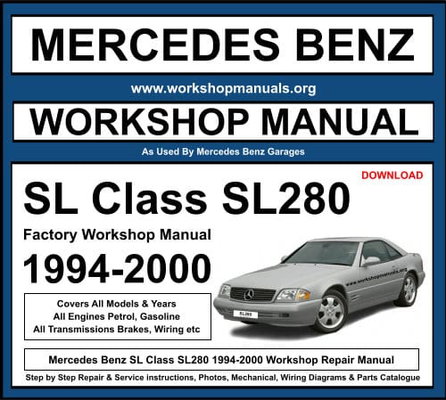 Mercedes Benz SL Class SL280 1994-2000 Workshop Repair Manual
