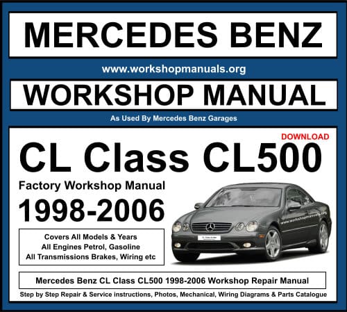 Mercedes CL Class CL500 1998-2006 Workshop Repair Manual Download