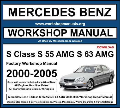 Mercedes S Class S55 AMG S63 AMG 2000-2005 Workshop Repair Manual Download