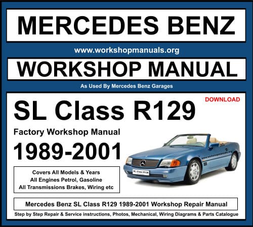 Mercedes SL Class R129 Workshop Repair Manual Download