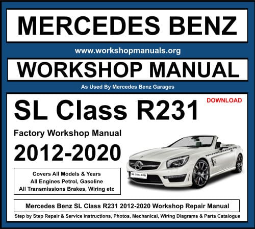 Mercedes SL Class R231 Workshop Repair Manual Download