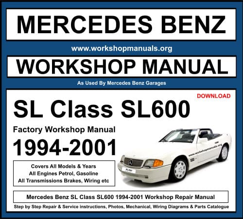 Mercedes SL Class SL600 1994-2001 Workshop Repair Manual