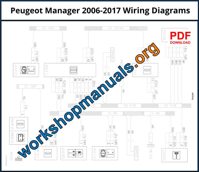 Peugeot Manager 2006-2017 Wiring Diagrams Download PDF