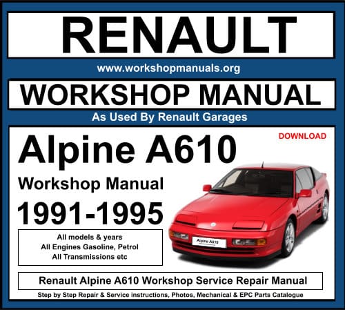 Renault Alpine A610 Workshop Service Repair Manual