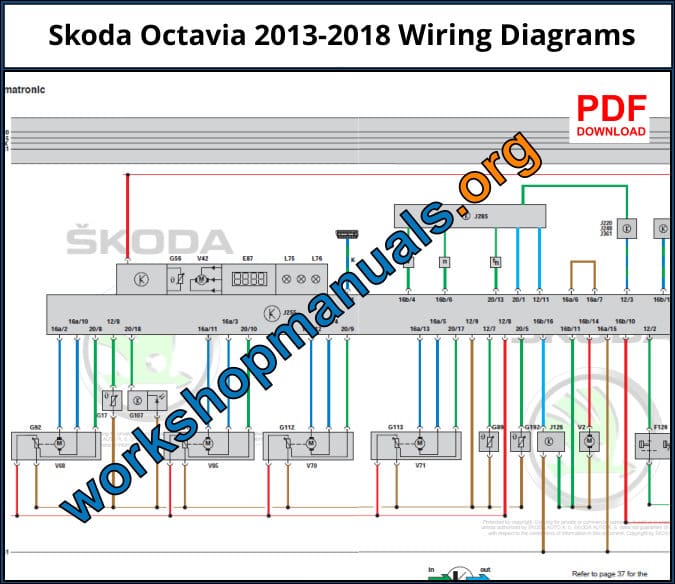 Skoda Octavia 2013-2018 Wiring Diagrams Download PDF
