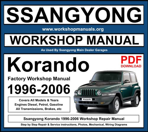 Ssangyong Korando 1996-2006 Workshop Repair Manual