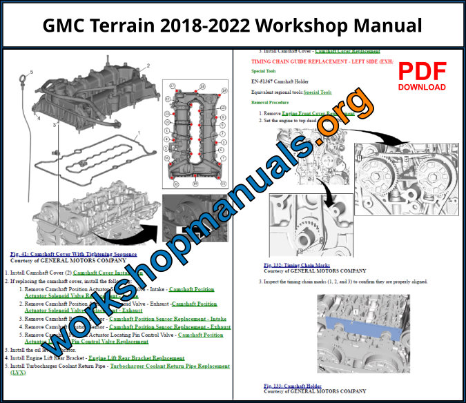 GMC Terrain 2018-2022 Workshop Manual