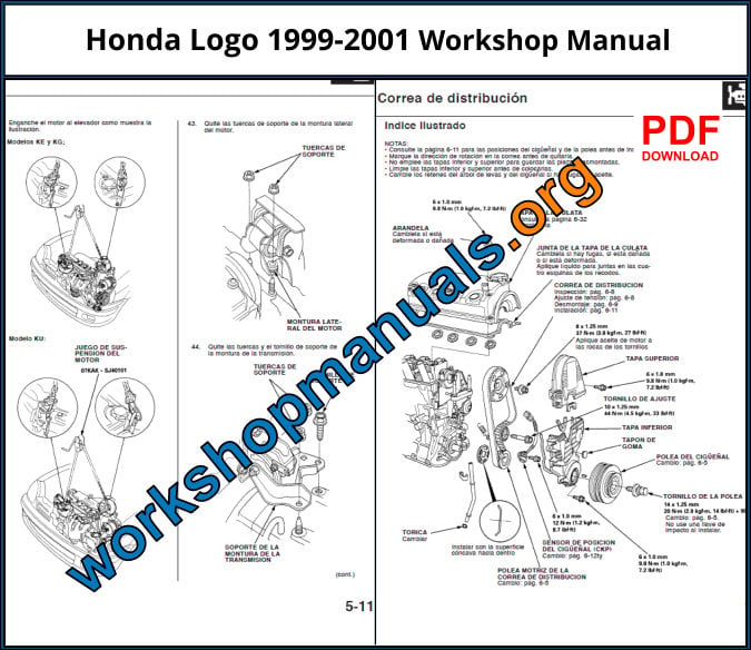 Honda Logo 1999-2001 Workshop Manual