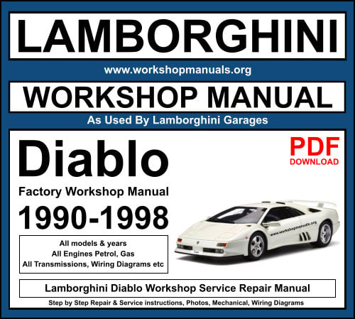 Lamborghini Diablo Workshop Service Repair Manual Download PDF