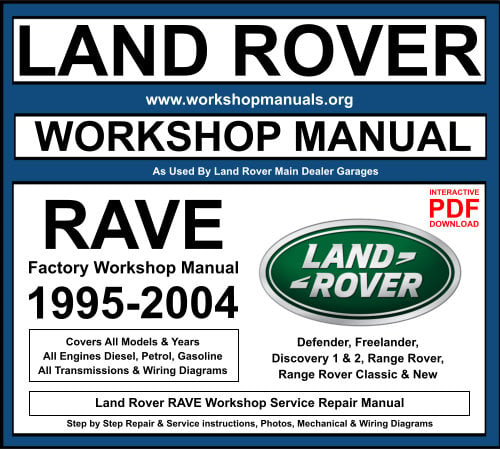Land Rover RAVE Workshop Repair Manual Download PDF