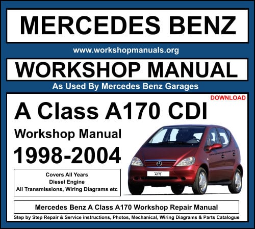 Mercedes Benz A Class A170 Workshop Service Repair Manual