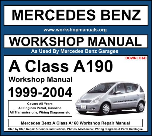 Mercedes Benz A Class A190 Workshop Service Repair Manual