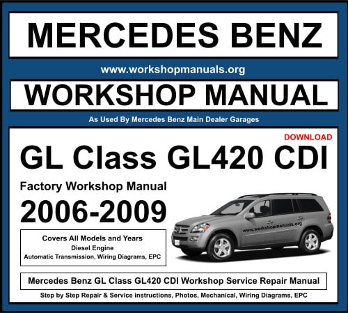 Mercedes Benz GL Class GL420 CDI Workshop Repair Manual