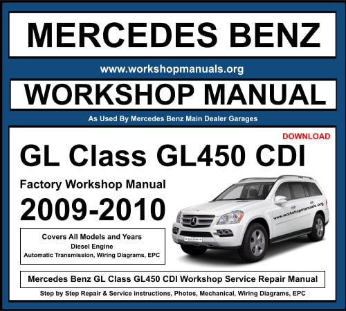 Mercedes Benz GL Class GL450 CDI Workshop Repair Manual