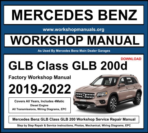 Mercedes Benz GLB Class GLB 200d Workshop Repair Manual