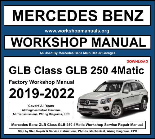 Mercedes Benz GLB Class GLB250 4Matic Workshop Repair Manual