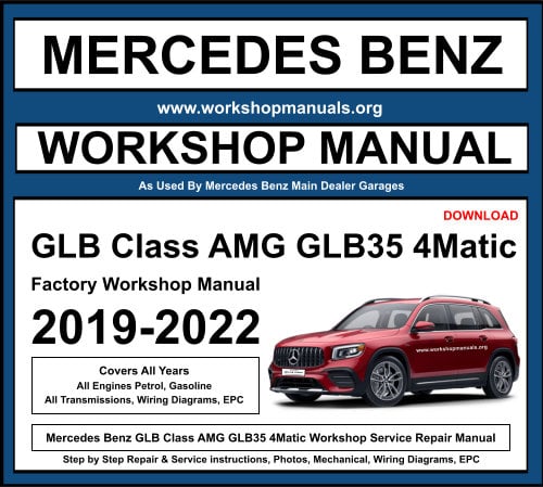 Mercedes Benz GLB Class AMG GLB 35 4Matic Workshop Repair Manual