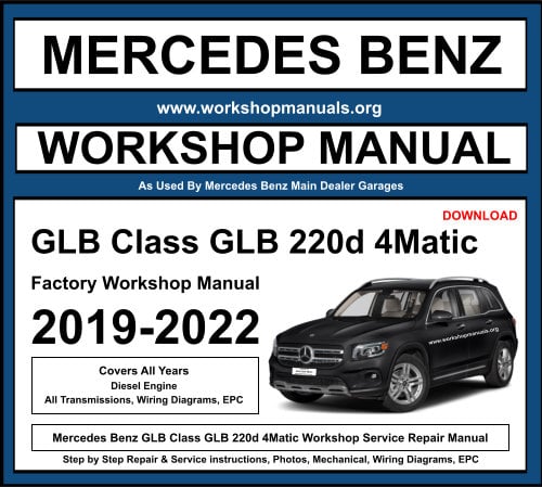 Mercedes Benz GLB Class GLB 220d 4Matic Workshop Repair Manual