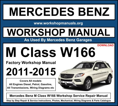 Mercedes Benz M Class W166 Workshop Service Repair Manual