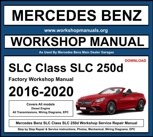 Mercedes Benz SLC Class SLC 250d Workshop Repair Manual