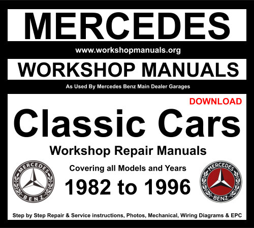 Mercedes Classic Cars Workshop Manuals