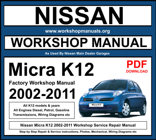 Nissan Micra K12 2002-2011 Workshop Service Repair Manual