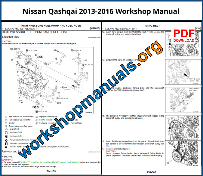 Nissan Qashqai J11 2013 - 2017 Workshop Manual (Download) – Spared