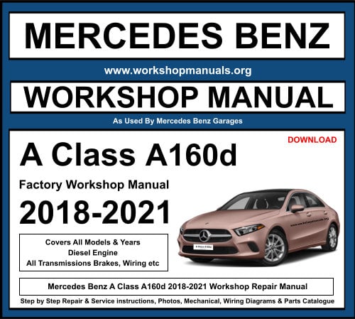 Mercedes A Class A160d 2018-2021 Workshop Repair Manual Download