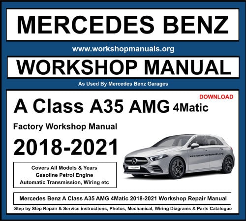 Mercedes A Class A35 AMG 4Matic 2018-2021 Workshop Repair Manual Download