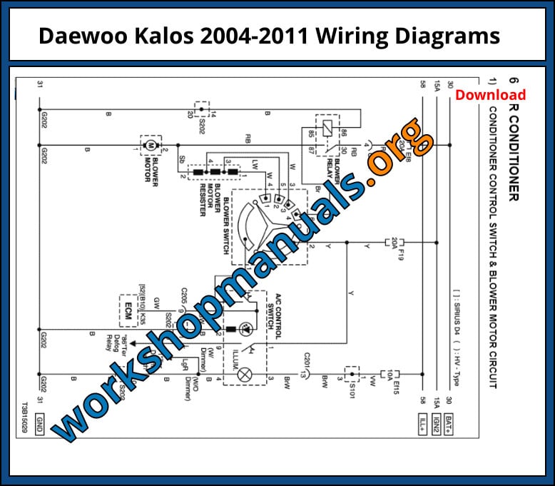 Daewoo Kalos 2004-2011 Wiring Diagrams