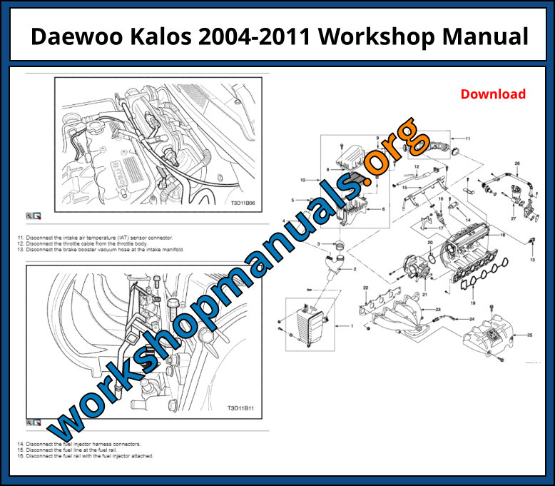 Daewoo Kalos 2004-2011 Worshop Manual