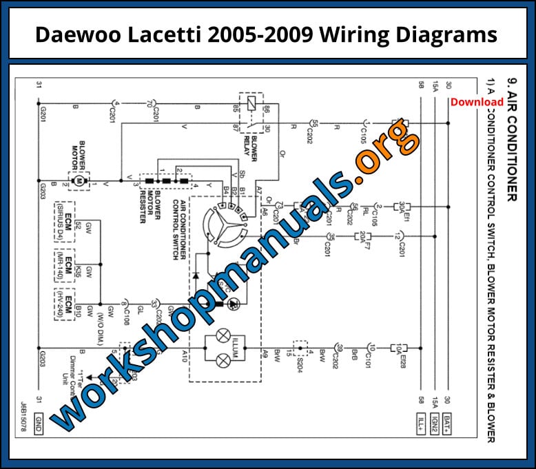Daewoo Lacetti 2005-2009 Wiring Diagrams