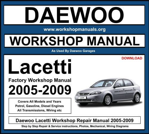 Daewoo Lacetti 2005-2009 Workshop Repair Manual