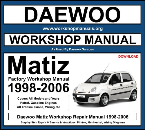 Daewoo Matiz 1998-2006 Workshop Repair Manual