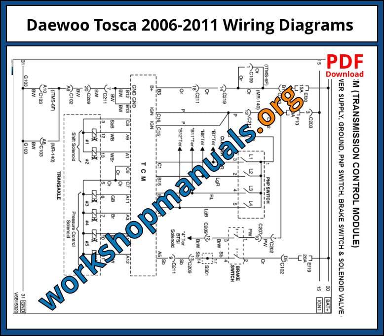 Daewoo Tosca 2006-2011 Wiring Diagrams Download