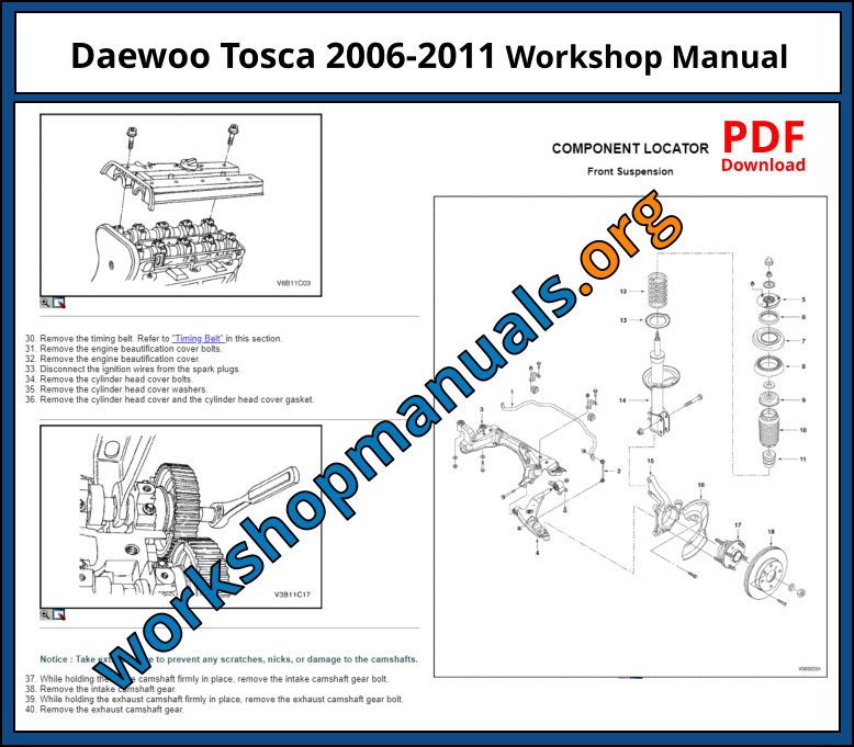 Daewoo Tosca 2006-2011 Workshop Manual Download