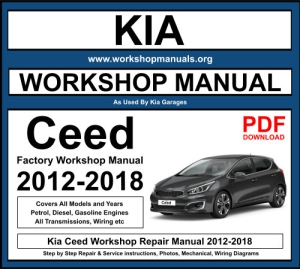 Kia Ceed 2012-2018 Workshop Manual Download PDF