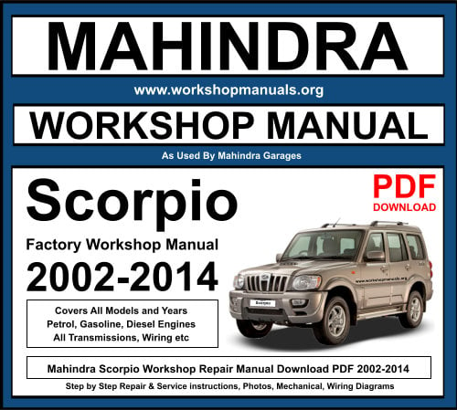 Mahindra Scorpio 2002-2014 Workshop Repair Manual Download PDF