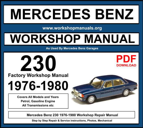 Mercedes 230 Workshop Repair Manual Download PDF