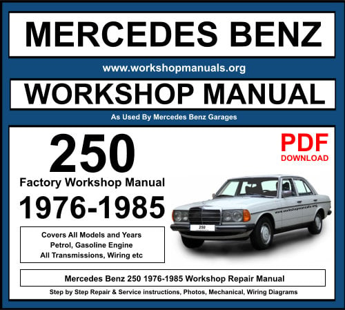 Mercedes 250 Workshop Repair Manual Download PDF