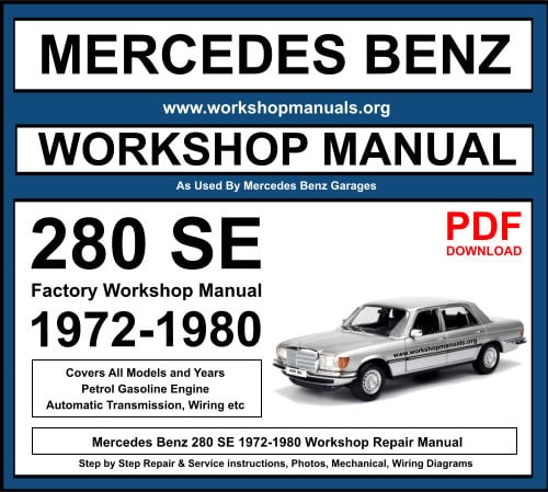 Mercedes 280 SE Workshop Repair Manual Download PDF