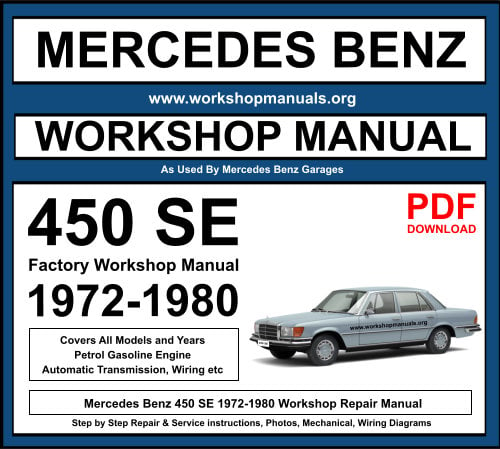 Mercedes 450 SE Workshop Repair Manual Download PDF