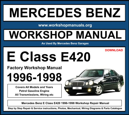 Mercedes E Class E420 1996-1998 Workshop Repair Manual